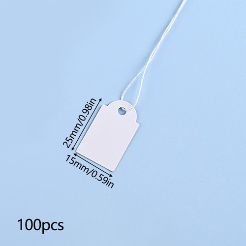 100Pcs Kraft Paper Gift Tags Christmas Luggage Labels Blank Cards with String - Picture 16 of 19