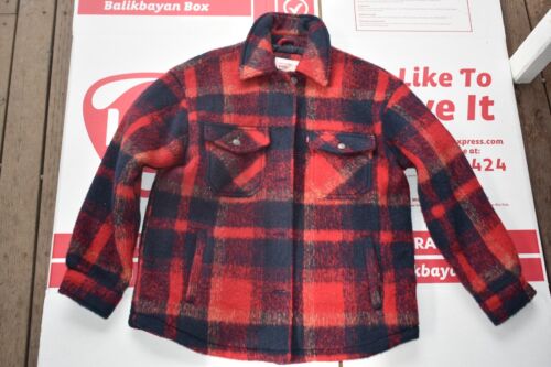 NWT Levi's Men's Buffalo Plaid Sherpa Trucker Jacket SZ Medium Full Zip Red $128