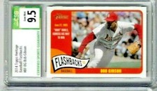 2014 Topps Heritage Bob Gibson Baseball Flashbacks CSG 9.5
