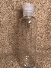 4 oz clear PET Round Bullet Bottles 20/410 Natural Smooth Disc Top 6 bottles