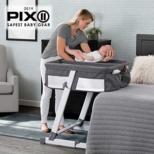 Simmons Kids By The Bed City Sleeper Bassinet for Twins - Adjustable Height Port