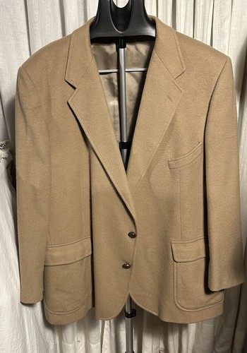 Hardy Amies, Vintage HARDY AMIES Men’s Wool Blend Beige Blazer Sz 50R Pre-owned