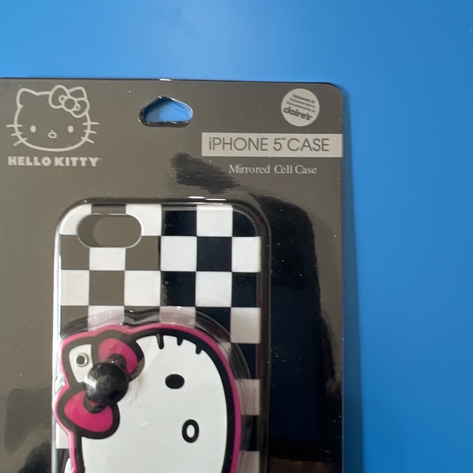 Hello Kitty Sanrio Black & White Checkered Mirrored Cell Phone Case IPhone 5 NEW - Image 3 of 4