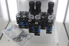 FESTO ELECTRIC PNEUMATIC VALVE TERMINAL w/ 151016 SOLENOID 35966 REGULATOR NEW