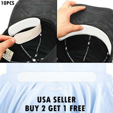 10Pcs Absorbent Non Sweat Golf Hat Liner Strips Pads Baseball Flat Sun Cap Hat