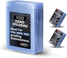 BCW Semi Rigid Card Holder #1 | 100 Pack | Semi Rigid Card Sleeves for Grading |