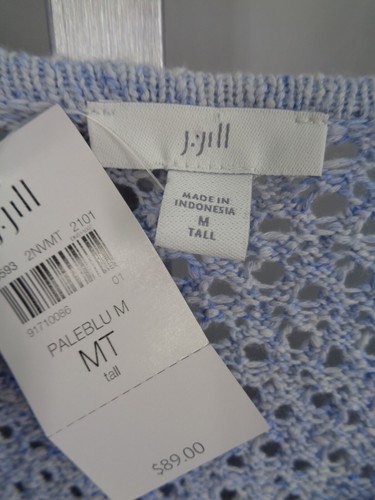 J Jill hellblauer offener Strickpullover Größe MT Medium Tall neu - Bild 8 von 8