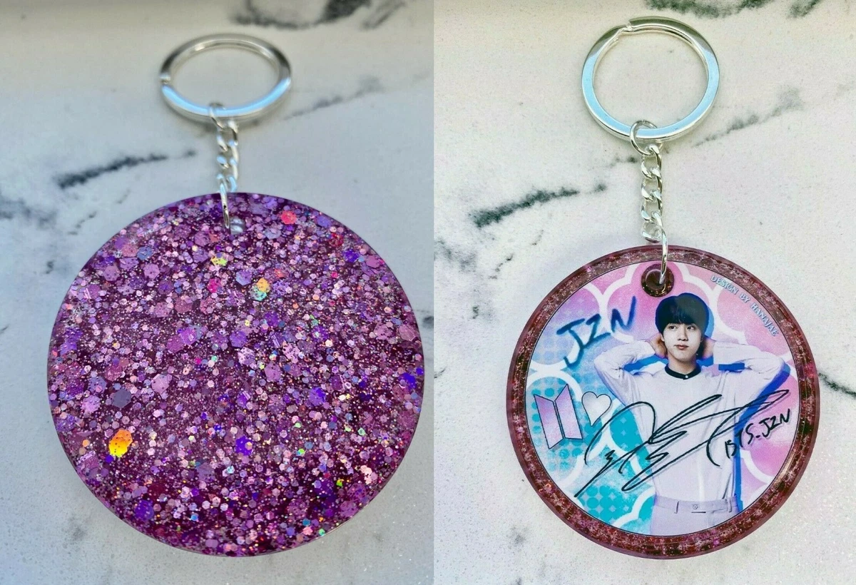 BTS Keychain Signature Series JIN Kim Seokjin Autograph Handmade Kpop Resin