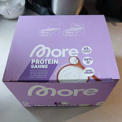 more Protein Sahne Pulver extra cremig, 40% weniger Fett, 10x50g (500g)