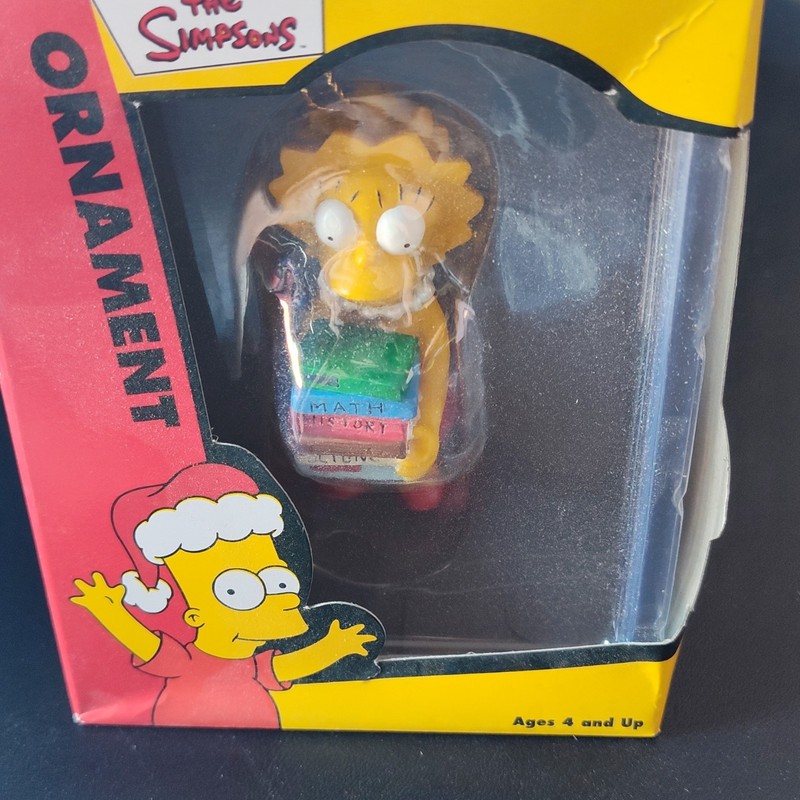 The Simpsons Lisa With Books Holiday Ornament 2002 Waldenbooks