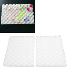 2PCS Fondant Shaping Sponge Pad Sugar Flower Gum Paste Modeling Foam Tray Reu...