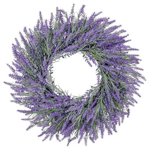 22 Inch Lavender Blue Spring Summer Wreath for Front Door Decor