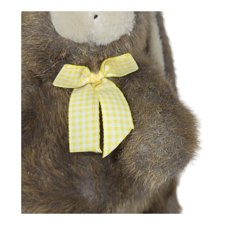 Bell-Carter Brown Bunny Rabbit Plush Lop Ear Easter Bow Stuffed Animal 11" - Image 3 of 4