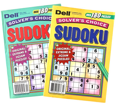 NEW Lot of 2 Penny Press Dell SOLVER'S CHOICE Sudoku Puzzle Books Jigsaw Extreme