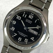 Citizen Eco Drive Ti Watch Mens Solar Wristwatch 35mm B800H2273 wrist 17cm