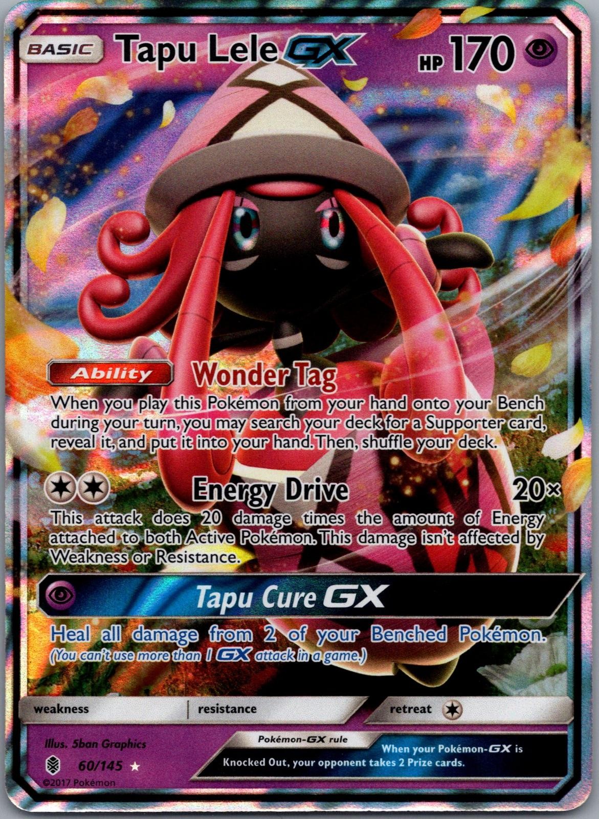 Tapu Lele GX 60/145 Guardians Rising Pokemon TCG Holo Ultra Rare NM