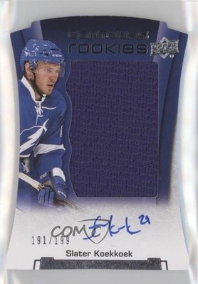 2015 Upper Deck Contours Jerseys 191/199 Slater Koekkoek #134 Rookie Auto RC 2r5