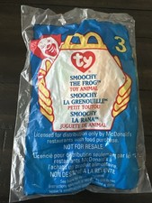 Vintage 1999 McDonalds Ty Teenie Beanie Baby Smoochy The Frog 3 Plush