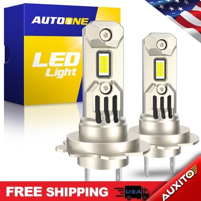 AUTOONE White CANBUS LED H7 Bulbs High Low Headlight Beam 24000LM