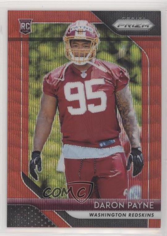 2018 Panini Prizm Rookie Red Wave Prizm /149 Daron Payne #245 Rookie RC