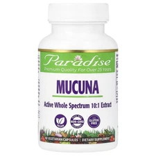 Paradise Herbs Organics Mucuna 60 Veggie Caps Organic, Vegetarian