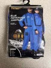 Spirit Halloween Adult Blue NASA Jumpsuit Costume, Size Medium