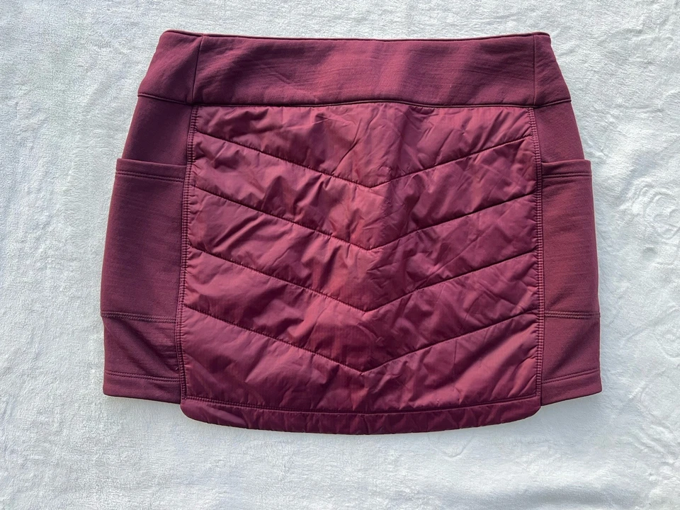 Falda acolchada Smartwool Smartloft para mujer pequeña ciruela/roja lana merino Foto 4 de 4