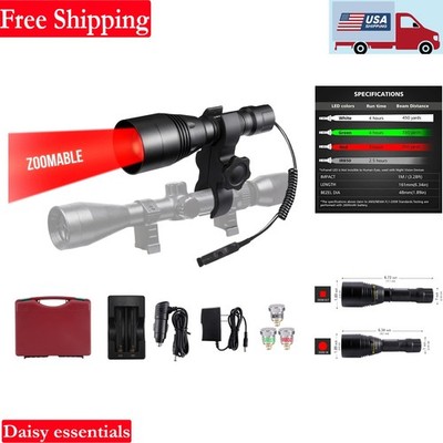 A8Plus Long Range Hunting Spotlight Kit IR LED Light Multi-Color for Coon Fox...