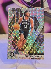 2024-25 Panini Mosaic Basketball Silver Mosaic Prizm Cameron Thomas #8 Brooklyn