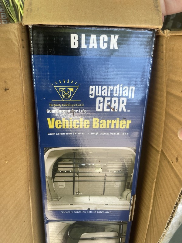 Guardian Gear Vehicle Barrier Car Barrier, Black, Dog Size L