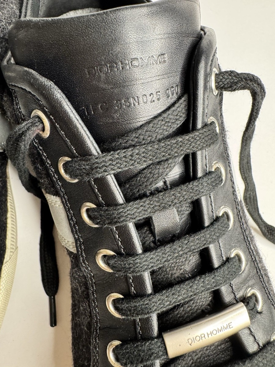 Dior Homme Original Men's Sneakers Canvas Leather Black size 10