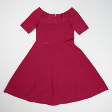 Guess Women's Raglan Sleeve Boat Neck A-Line Dress S Red