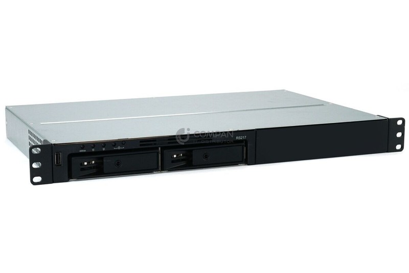 Synology RackStation RS217 NAS server with Rack ears and all cables.