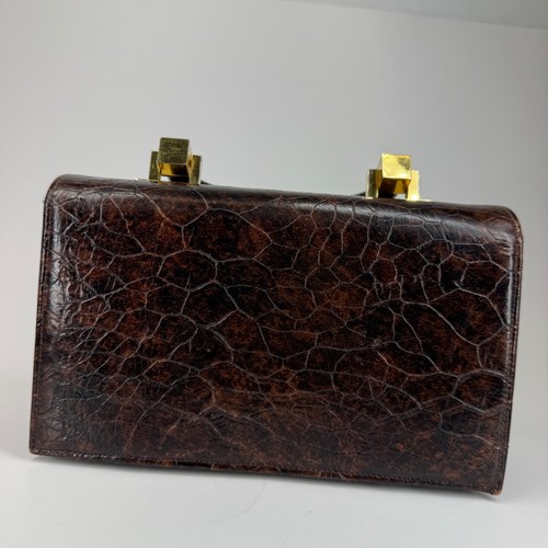 Meyers Vintage Kunstleder Kroko Box Geldbörse 8x5x3 Made in USA - BESCHÄDIGT - Bild 3 von 16