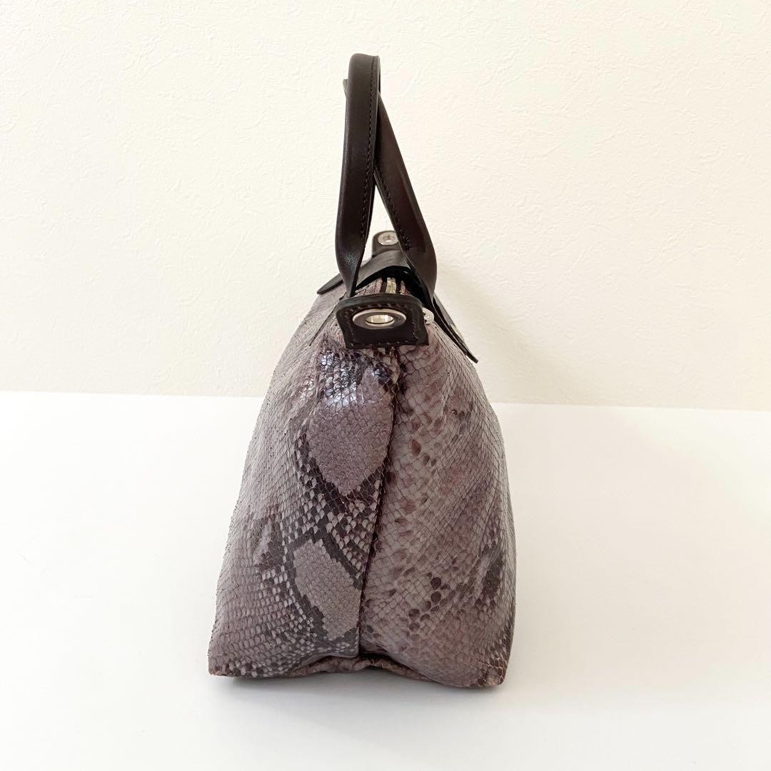 Longchamp Le Pliage Python Tote Bag Brown Leather… - image 3