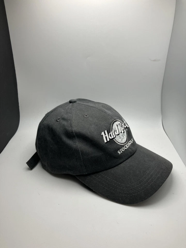 Hard Rock Cafe Stockholm Hat Cap Strap Back Gray Embroidered Dad Hat Sweden Mens - Image 3 of 4