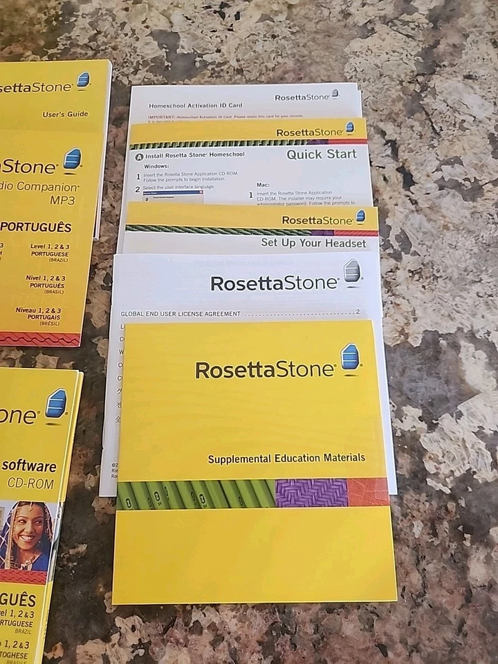 Rosetta Stone Level 1, 2 & 3 PORTUGUESE BRAZIL Homeschool 2009 - Image 3 of 4