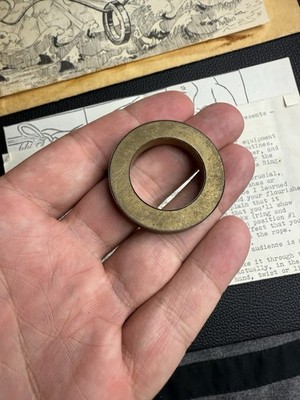  BRASS  The Morris Ring  Ellis Ring / Ring & String Penetration RARE!!!  