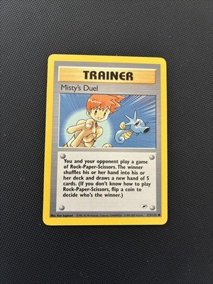 2000 POKEMON GYM HEROES #123 MISTY'S DUEL VINTAGE WoTC TRAINER