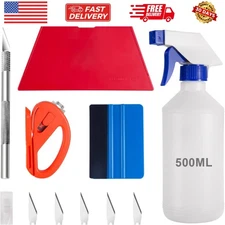 Window Tint Application Tools Kit, 5 Pcs Vehicle Glass Protective Film Instal...