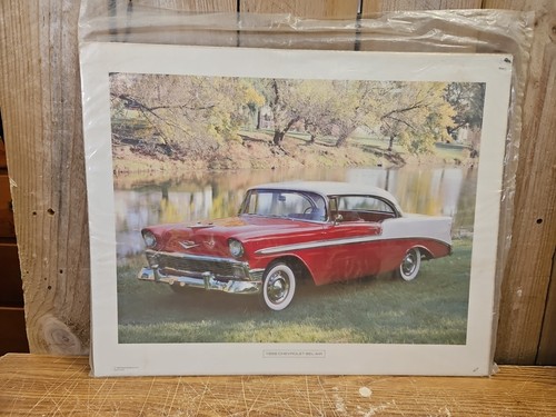 1956 Chevrolet Bel-Air Poster Print VTG Power Graphics NOS 20”x16” Rare HTF!!!