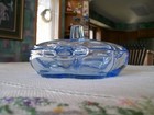 DUNCAN & MILLER CANTERBURY CARIBEE BLUE 3-PART COVERED CANDY OR RELISH #115-89 — photo 3