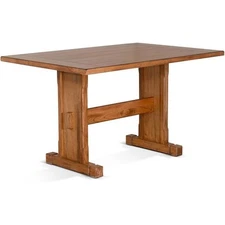 Sunny Designs Sedona 50" Farmhouse Mindi Wood Nook Table in Rustic Oak