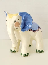 Kay Finch California Pottery 8.5” Elephant Figurine Statue 1940s Circus PEANUTS