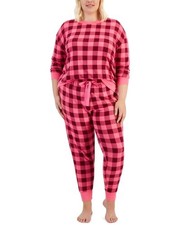 Jenni Women's Plus Size 2-Pc. Printed Supersoft Packaged Pajama Set 2X Blue New