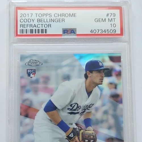 Topps 2017 Topps Chrome Cody Bellinger #79 Refractor Rookie RC PSA 10