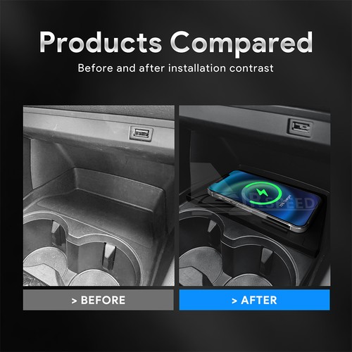 Car Wireless Charging Pad Phone Fast Charger Mat PVC For Mazda 3 Axela 2019-2025 - Picture 4 of 12