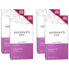 4 Pack Summers Eve Douches Island Splash 2 Each