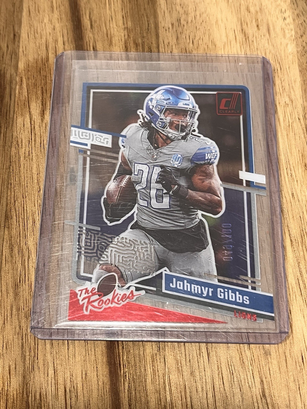 Jahmyr Gibbs Panini Clearly Donruss Clearly the Rookies #3 Red