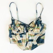 Urban Outfitters Out From Under Patchwork Boho Cottagecore Bustier Corset Top M